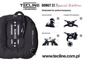 Skrzydło Donut 22 Special Edition czarne, z uprzężą DIR - TecLine