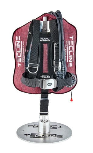 Skrzydło Peanut 16 Professional (wyp.16kg/35lbs) - zestaw czerwony kewlar DIR reg._Tecline_sklep nurkowy Divepl.pl