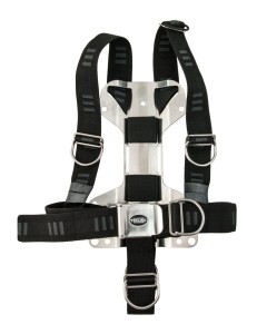 Uprząż Tecline DIR z płytą nierdzewną 3 mm MINI H, taśma miękka "E" - waga 1,52 kg