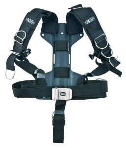 Uprząż Tecline Comfort z płytą aluminiową 3 mm MINI H, regulowana, taśma miękka - waga 1,28 kg