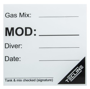 Naklejka informacyjna MOD, 12,5 x 12,5 cm (ang. wer.) 