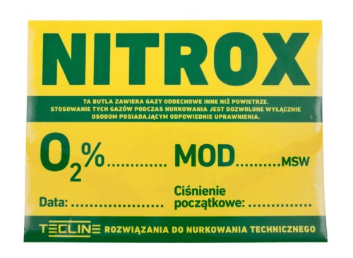 Naklejka informacyjna NITROX 15 x 20 cm (pol. wer.)_sklep nurkowy divepl.pl