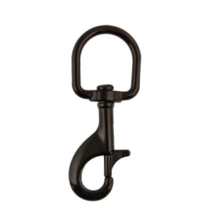 Kar. tłok. nierdz. z krętlikiem 115 mm, oczko "D", czarny - Military Line