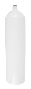 Butla 12 L 171 mm 232 bar concave (płaskie dno), Eurocylinder, płaszcz - biała - TECLINE