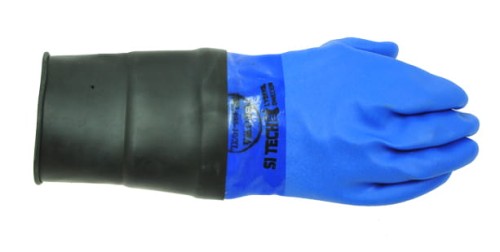 Rękawice suche Prodi z mankietami do pierścieni, niebieskie (4) XL - SITECH_sklep nurkowy Divepl.pl