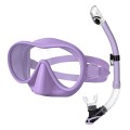 Maska Frameless SV  + rurka, zestaw_fioletowa_Tecline_sklep nurkowy Divepl.pl