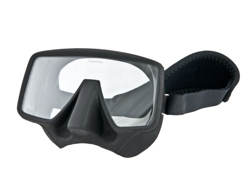 Maska Frameless Classic Tecline, czarny silikon mat, neoprenowy pasek_sklep nuerkowy Divepl.pl
