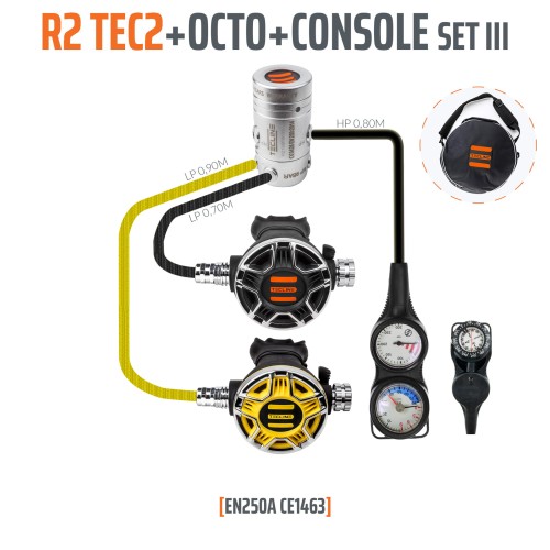 Automat R2 TEC2 zestaw III z oktopusem i konsolą 3 el._sklep nurkowy Divepl.pl