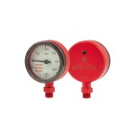 Manometr TecLine 52 mm, skala 300 bar, ciśnienie robocze 230 bar, czerwony - głowica