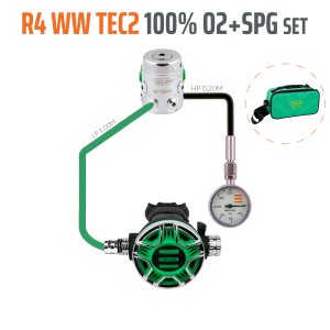 Automat R4 WW TEC2 100% O2 M26x2 z manometrem, zestaw stage - EN250A > 10°C