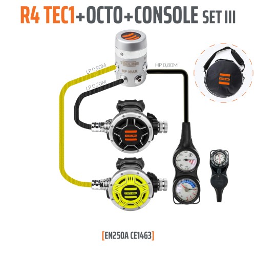 Automat Tecline R4 TEC1 zestaw III z oktopusem i konsolą 3 el._sklep nurkowy Divepl.pl
