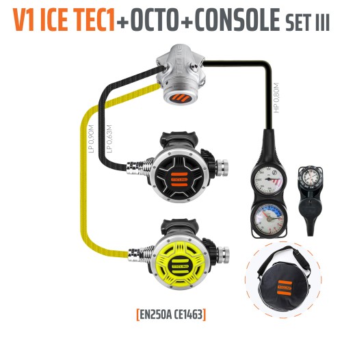 Automat Tecline V1 ICE TEC1 zestaw III z oktopusem i konsolą 3 el._sklep nurkowy Divepl.pl