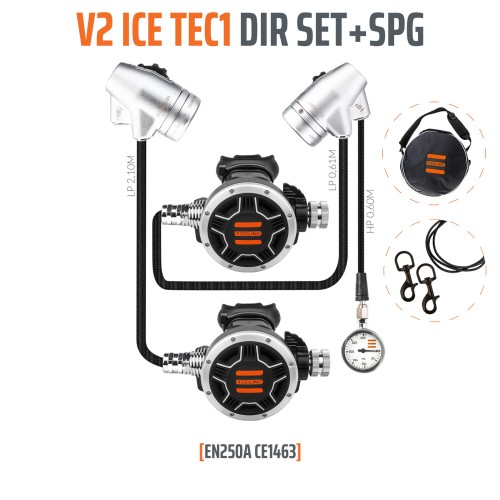 Automat Tecline V2 ICE TEC1 DIR Set z manometrem_sklep nurkowy Divepl.pl