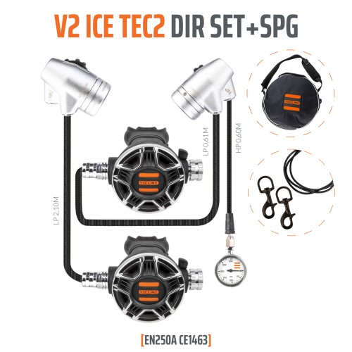 Automat Tecline  V2 ICE TEC2 DIR Set z manometrem_sklep nurkowy Divepl.pl