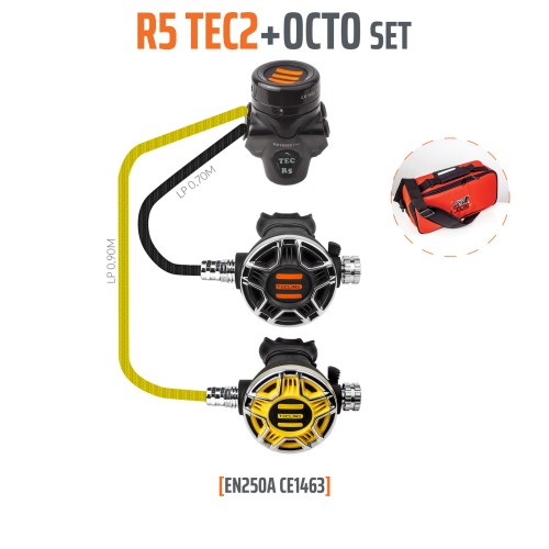 Automat Tecline R5 TEC2 z oktopusem_sklep nurkowy Divepl.pl