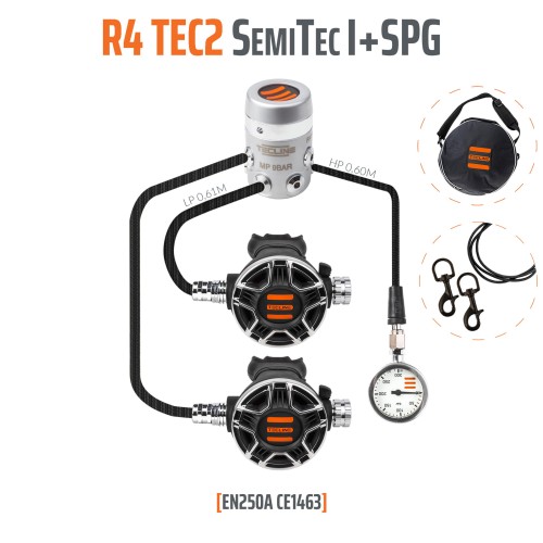 Automat Tecline R4 TEC2 zestaw SemiTec I z manometrem_sklep nurkowy Divepl.pl