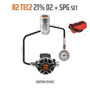 Automat Tecline R2 TEC2 21% O2 G5/8 z manometrem, zestaw stage - EN250A