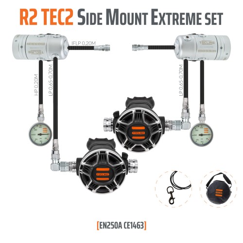 Automat R2 TEC2 odw. zestaw Side Mount Extreme_sklep nurkowy Divepl