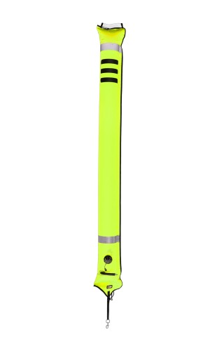 Boja Tecline 22/180 cm, zamknięta, zawór nadm. żółta_sklep nurkowy divepl.pl