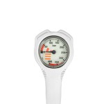Manometr Tecline MiniCombo 52 mm, skala 400 bar, ciśnienie robocze 300 bar,wąż HP 0,80 m - biały