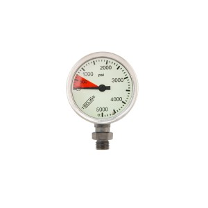 Manometr TecLine 52 mm, skala 5000 psi, ciśnienie robocze 4300 psi, chrom - głowica