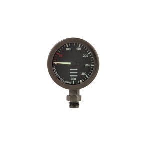 Manometr TecLine 52 mm, skala 360 bar, ciśnienie robocze 300 bar, pokrycie czarne PVD - głowica Military Line