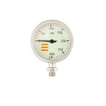 Manometr TecLine 63 mm, skala 300 bar, ciśnienie robocze 230 bar, nikiel - głowica