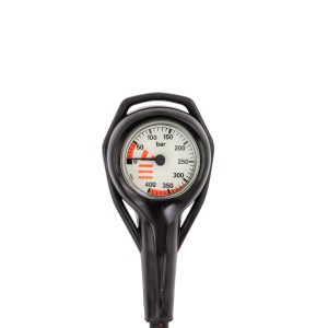 Manometr Tecline EVO 52 mm, skala 400 bar, ciśnienie robocze 300 bar, wąż HP 80 cm