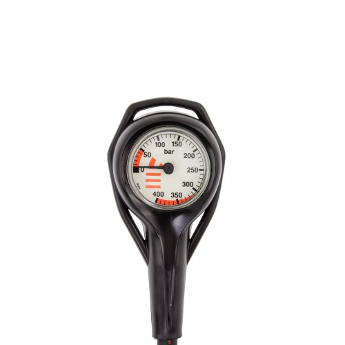 Manometr Tecline EVO 52 mm, skala 400 bar, ciśnienie robocze 300 bar, wąż HP 80 cm_sklep nurkowy divepl.pl
