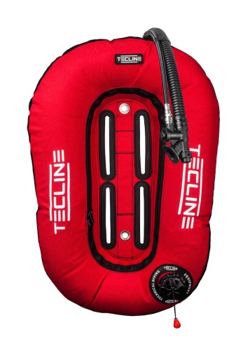 Skrzydło Donut 13 z wbudowanym adapterem, czerwone ("Opona" wyp.13kg/29lbs)_Tecline_sklep nurkowy Divepl.pl