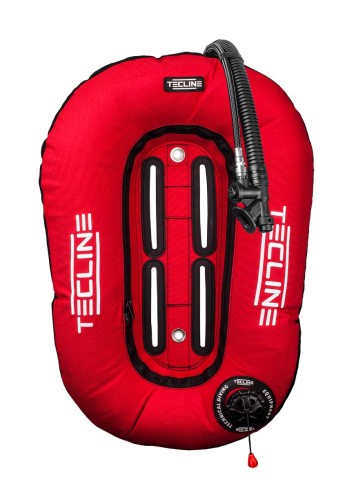Skrzydło Donut 15 z wbudowanym adapterem, czerwone ("Opona" wyp.15kg/33lbs)_Tecline_sklep nurkowy Divepl.pl
